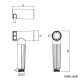 2-Spray Pattern Toilet Bidet Spray Kit Hand Held 1.2m Water Hose 2-Spray Pattern Toilet Bidet Spray Kit Hand Held 1.2m Water Hose